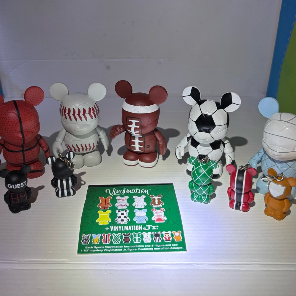 Disney Vinylmation Sports Figure Set - partial set without boxes